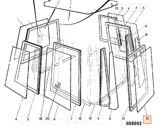 JCB Rear Glass