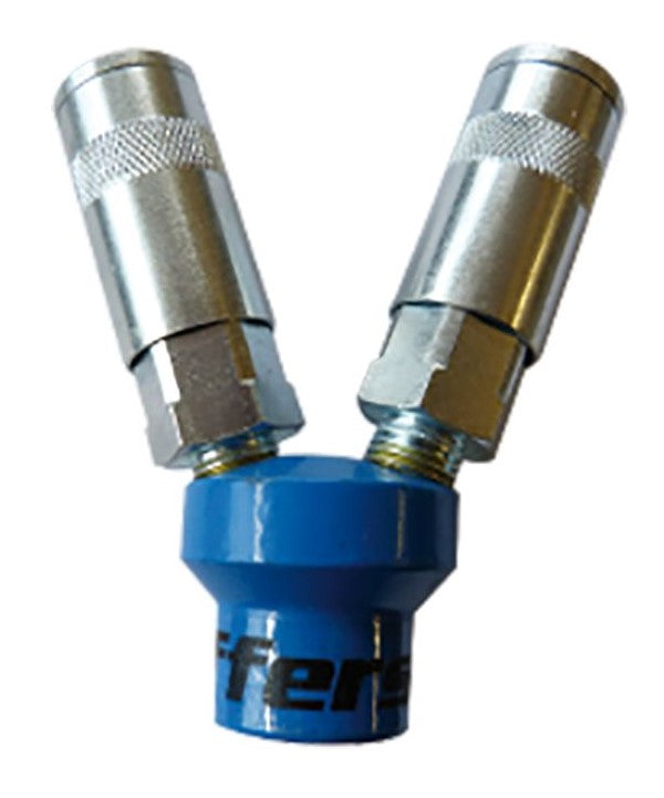 Twin Coupling 1/4" Female to 2x Female Quick