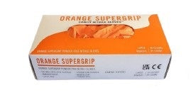 Orange Supergrip P/F Nitrile Gloves H/D (XL)